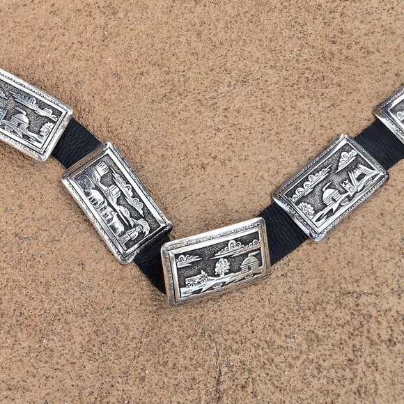 Tommy Jackson Pictorial Concho Belt - Picture 10 of 11